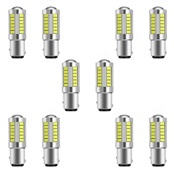 10X Super Spilgti LED 1157 LED Spuldzes P21/5W BAY15D LED Spuldzes Ar 33SMD 5730 Mikroshēmās, Xenon White