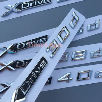 1PC XDrive 18d 20d 28.d 30d 35d 40d 48d 50d BMW X1 X3 X4 X5 X6 X7 Auto Spārna, Emblēmas Nozīmīti Bagāžnieka Uzlīme