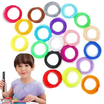 3d Pildspalva Pavedienu Uzpildes 3D Pildspalva Pavedienu Uzpildes 20 Krāsas, 3D Drukāšanas Pildspalvu TAA Pavedienu Uzpildes 1,75 mm Katra Krāsa 16,4 pēdas, Lai