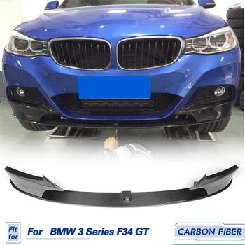 Auto Auto Priekšējo Buferi Ar Lūpu Sadalītāji Oglekļa Šķiedras BMW 3 Series GT F34 M Sporta 4-Durvju 2014-2017 Priekšējo Lūpu Spoilers FRP 