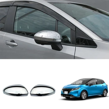 Auto Chrome Silver Atpakaļskata Sānu Stikls, Spogulis, Pārsegs Apdari Atpakaļskata Spoguļi Sedz Apvalks priekš Nissan, Ņemiet vērā, E13 2020 2021 2022