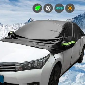 Auto Vējstiklu Sniega sega, Ūdensnecaurlaidīgs Auto Stiklu Ledus Aizsargs Automašīnas Priekšā Sunshield transportlīdzekļu Priekšējā stikla Sniega Aizsargs