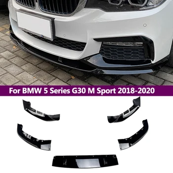 BMW 5 Sērijas G30 G31 M-Sport LCI Priekšējā Bufera Lūpu Difuzoru Spoilers Sadalītāja Tuning Auto Piederumi 525i 530i 2018-2020