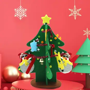 DIY Ziemassvētku Eglīte Amatniecības Komplekts 3D Ziemassvētku Amatniecības Pieņemšanas Komplekts neausta Auduma Mini Ziemassvētku Eglīte Amatniecības navidad