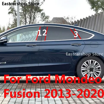 Ford Fusion Mondeo MK5 2020 2018 2019 Automašīnu Vidū Slejas PC Logu Apdare, apdares B C Pīlārs Lentes Uzlīmes 2017 2016 2015