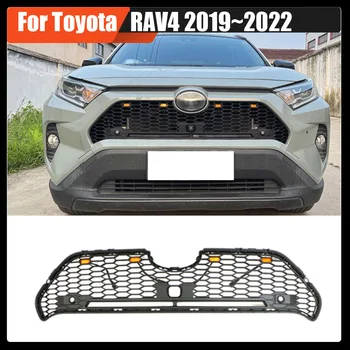 Modificētu Sacīkšu Grils Grili Kapuci Acs Priekšējā Režģī Šūnveida Stila Augšējā Bufera Restes Toyota RAV4 2019~2022