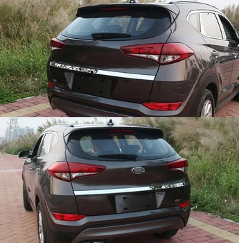 Par Hyundai Tucson 2015 2016 2017 2018 Aizmugures Bagāžnieka Durvju Roktura Vāciņš Asti Vārtiem Apdares Bezel Molding Stils Nerūsējošā Chrome