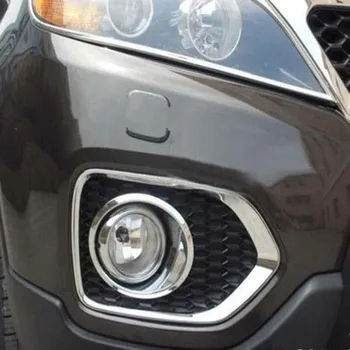 Par Kia Sorento 2010 2011 2012 ABS Chrome Priekšā, Aizmugurējie Miglas lukturi Foglight Lampas Vāciņš Melns Bufera Aizsargs Apdare Auto Stils