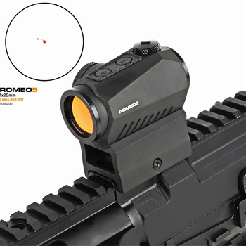 ROMEO5 1x20mm 2 MOA Red Dot Sight Reflekss Riflescope Medību Jomu Mount Stāvvadu 20mm Dzelzceļa Co-Liecinieks Hologrāfiskā AR15 HK416