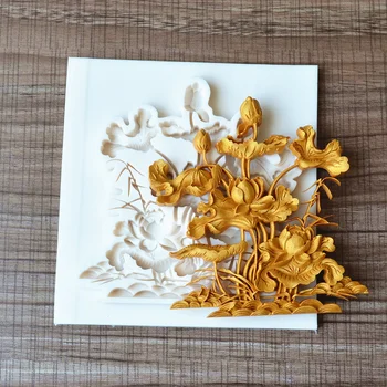 Silikona Veidnē Lotosa Zieds, Virtuves Cepšanas Rīki Pomādes Pelējuma Sadzīves Roku darbs Kūka Šokolādes Konfektes Pelējuma DIY Kūka