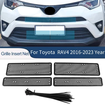 Toyota RAV4 2016-2023 Auto Piederumi Priekšējo Režģi Ievietotu Neto, Anti-insect Putekļu Atkritumu Pierādījumu Iekšējo Vāciņu Aizsardzības Sietu