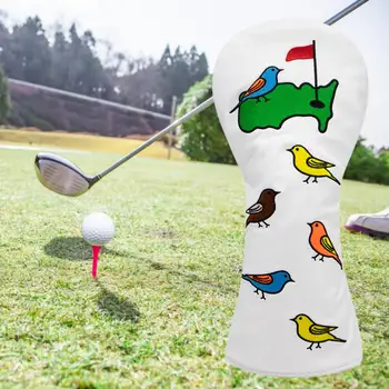 Īsa golfa nūja Garas Kakla nodilumizturīga Maiga Tekstūra Asaru Izturīgs Izšuvumi Numuru Golf Club Headcover Vadītāja/par Faiway